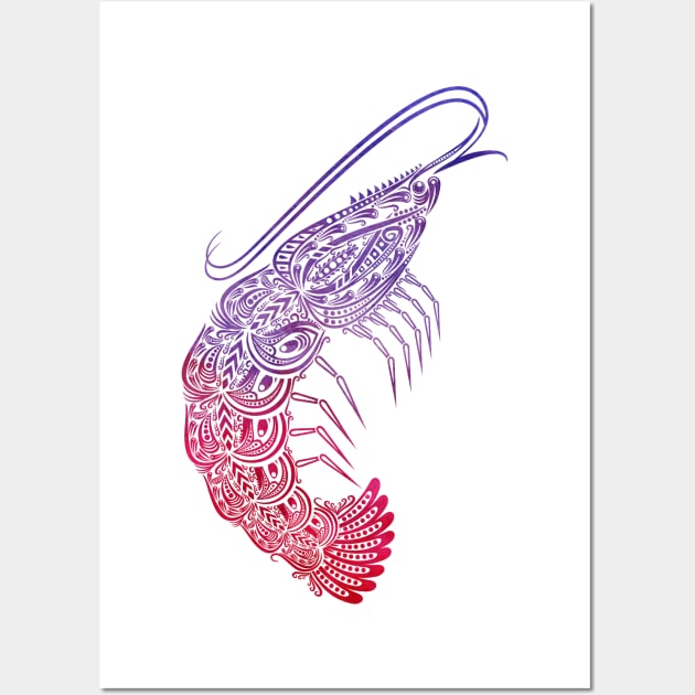 Shrimp pattern Wall Art by Signumnobilis